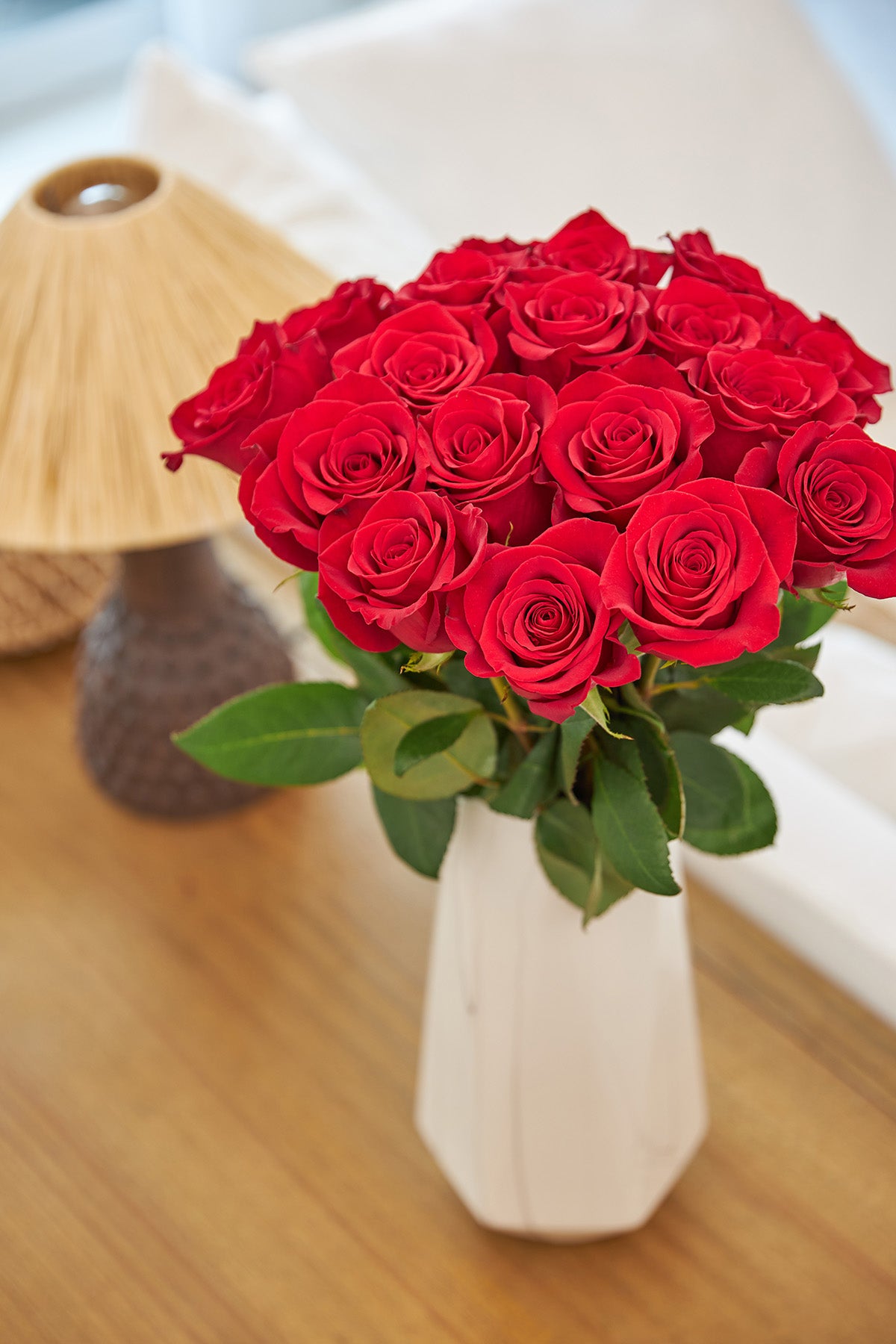 18 - Modern Red Rose Bouquet – Peachtree Petals